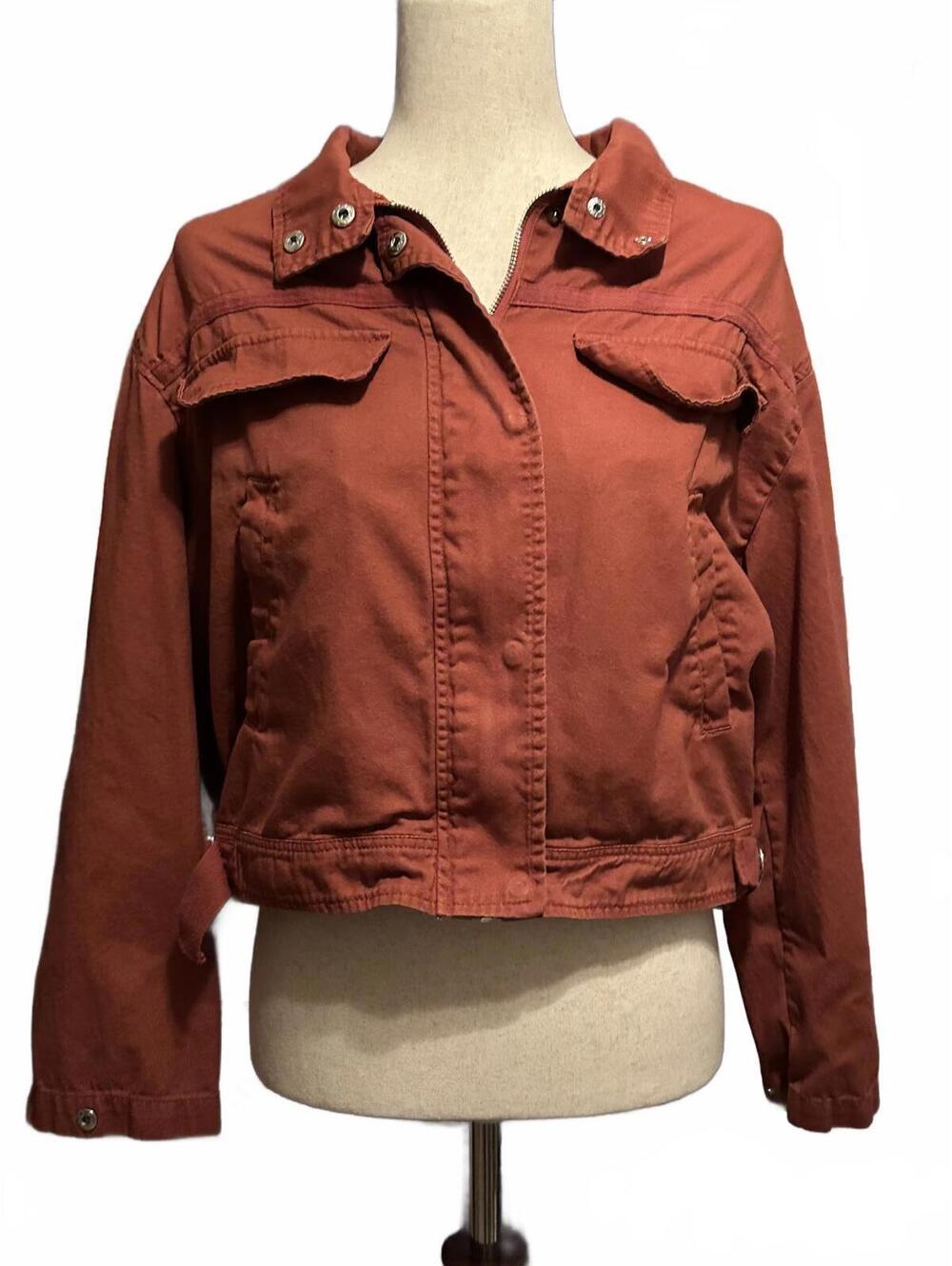 Treasure & Bond Women's Utility Jacket in Rust, Size M